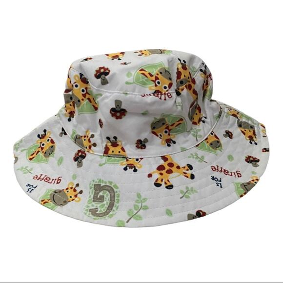 Giraffe With Mushrooms Toddler Baby Sun Hat NWOT - Picture 1 of 3